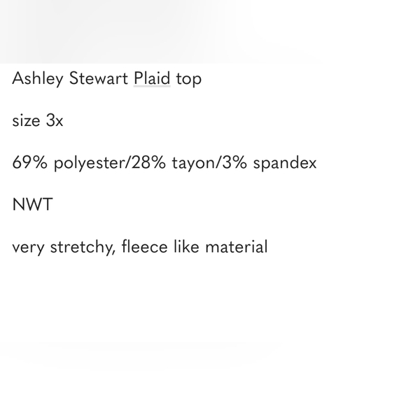 NWT Ashley Stewart Plaid knit long sleeves top size 3X - Picture 2 of 2